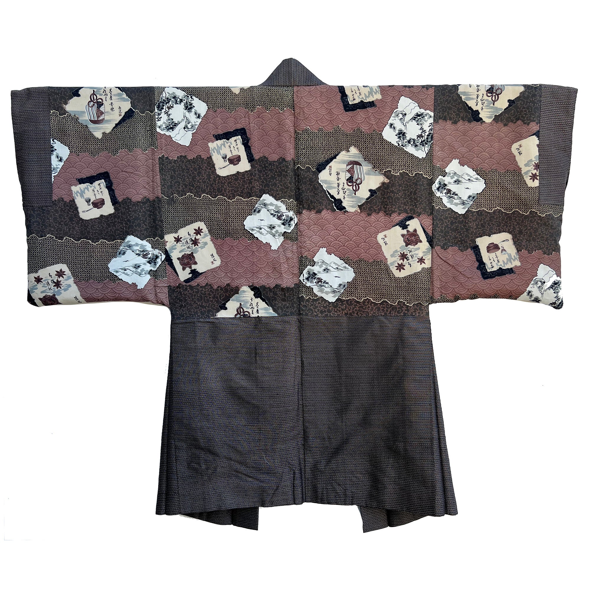 Linen Patchwork Unisex Kimono Japanese Men's Haori -  in 2023